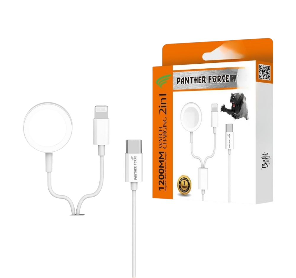 PF208- Panther Force 2-in-1 Watch Charger - Extended Length for Convenient Charging and Syncing of Your Phone PF208- Panther Force 2-in-1 Watch Charger - Extended Length for Convenient Charging and Syncing of Your Phone